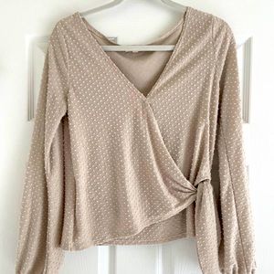 Textured wrap top
